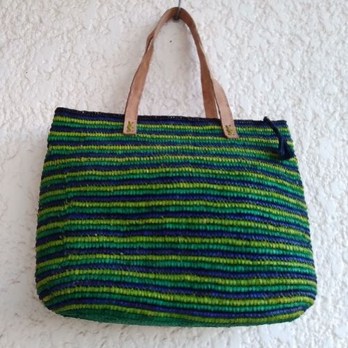 sac à main femme bandoulière artisanal vert